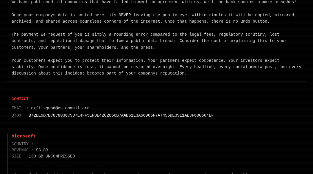Leak screenshot for Unknown Municipality/Government (6M records)