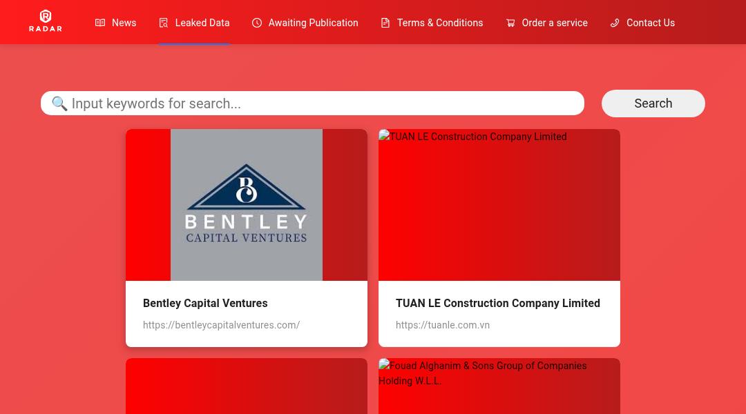 Leak screenshot for ROBERT G. DASHIELL, JR., P.E., INC