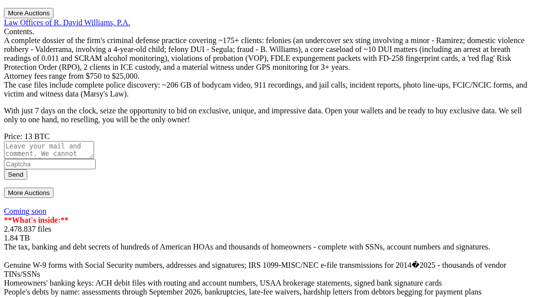 Leak screenshot for Unknown County/Medical Entity