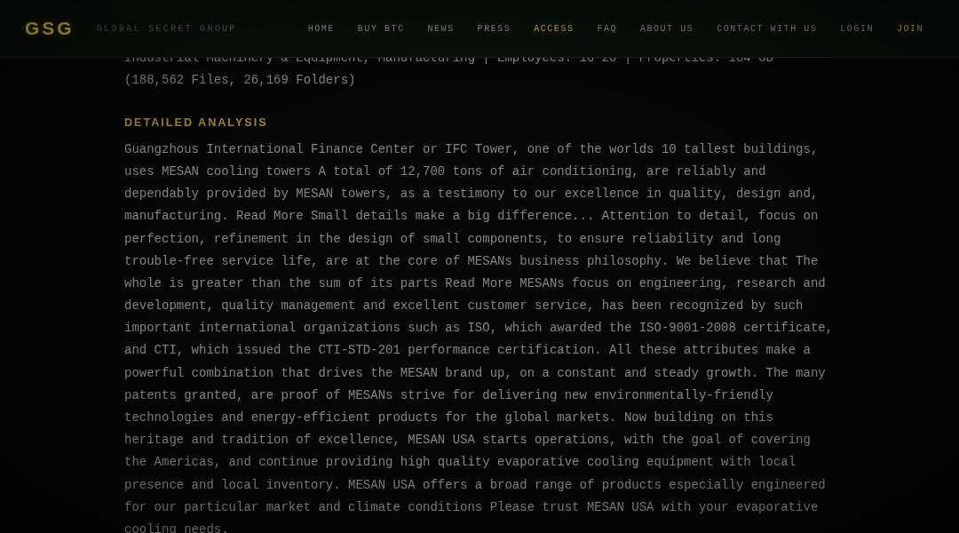 Leak screenshot for MESAN USA