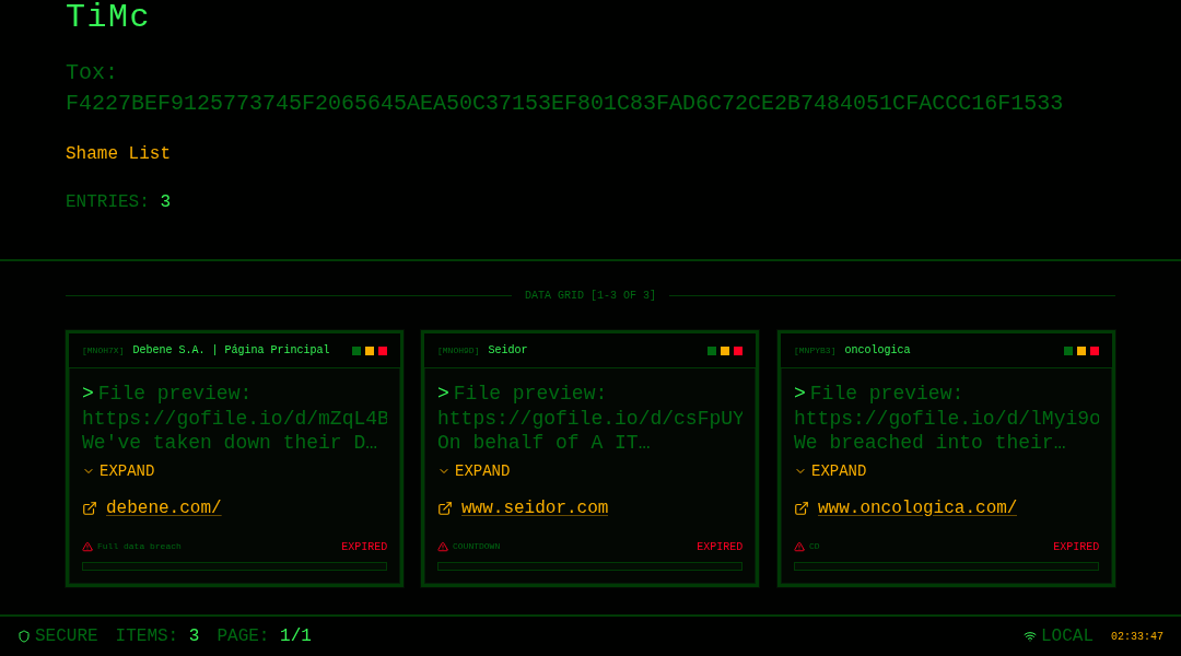 Leak screenshot for Unknown (intranet breach with COVID-19 and SaaS data)