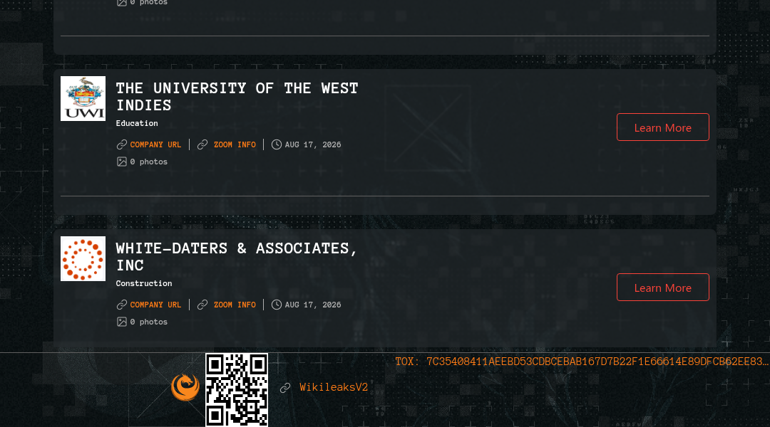 Leak screenshot for The University of the West Indies