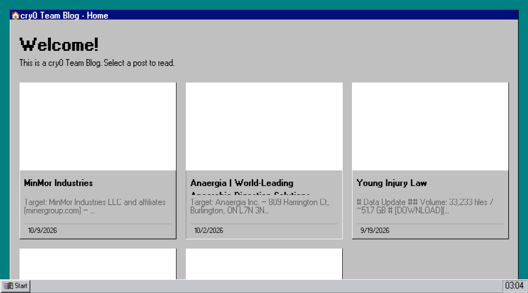 Leak screenshot for MinMor Industries LLC