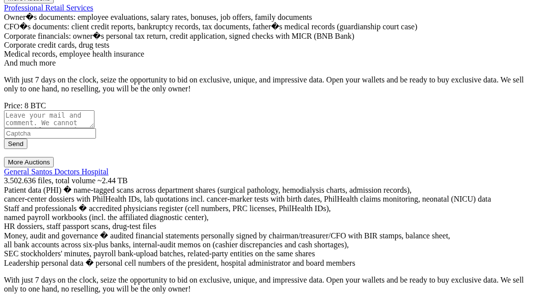 Leak screenshot for Unknown US County Agency