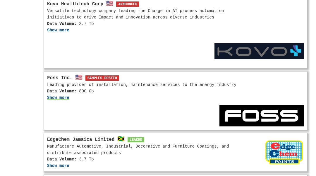 Leak screenshot for Unknown AI Process Automation Company
