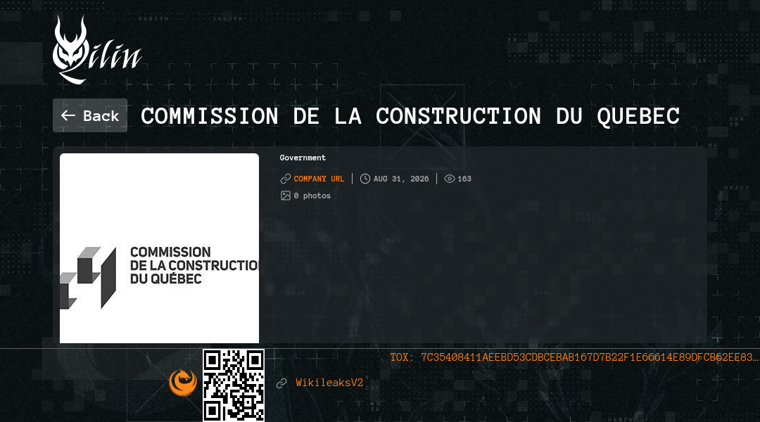 Leak screenshot for Commission de la construction du Quebec