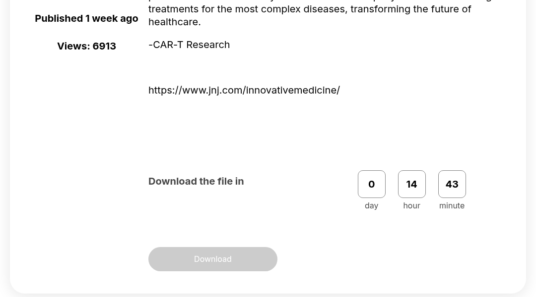 Leak screenshot for Johnson & Johnson Innovative Medicine