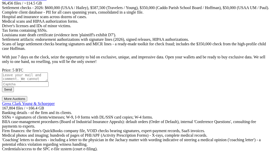 Leak screenshot for Gress Clark Young & Schoepper (Washington)