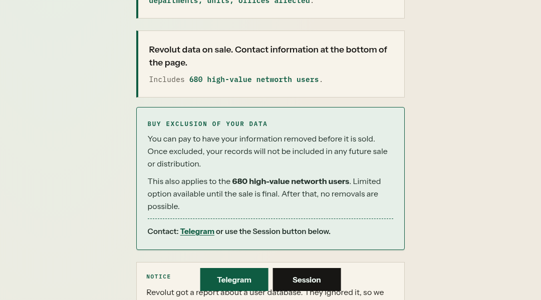 Leak screenshot for Italy (Government/Institution)