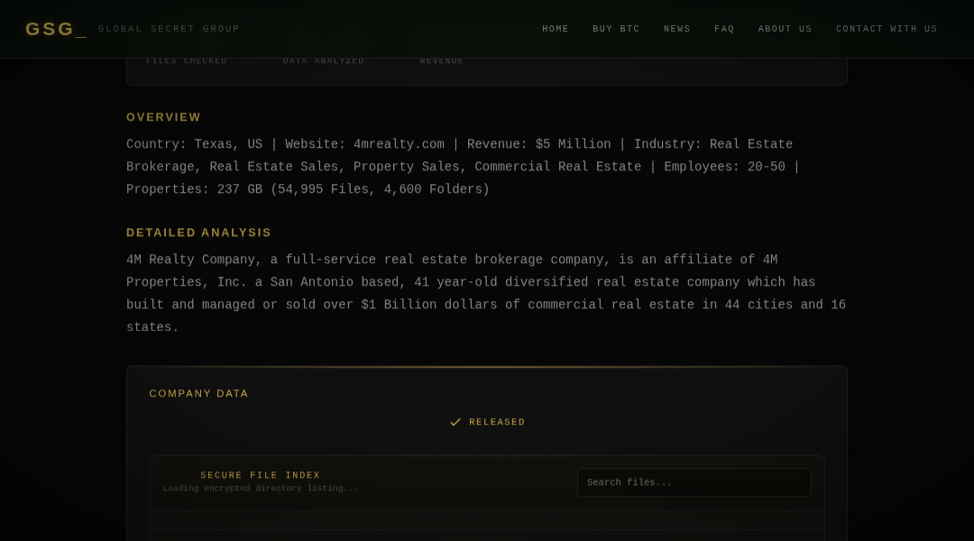 Leak screenshot for 4M Realty