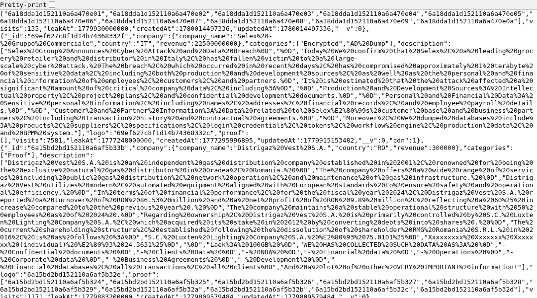 Leak screenshot for Belimed AG