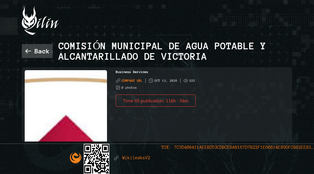 Leak screenshot for Comisión Municipal de Agua Potable y Alcantarillado de Victoria