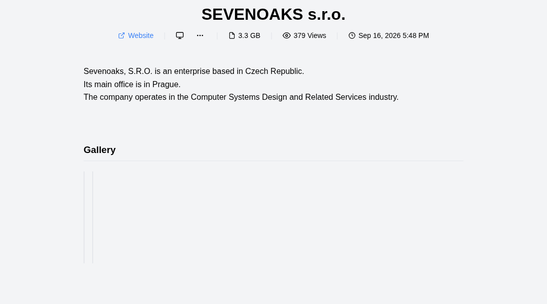 Leak screenshot for Sevenoaks, S.R.O.