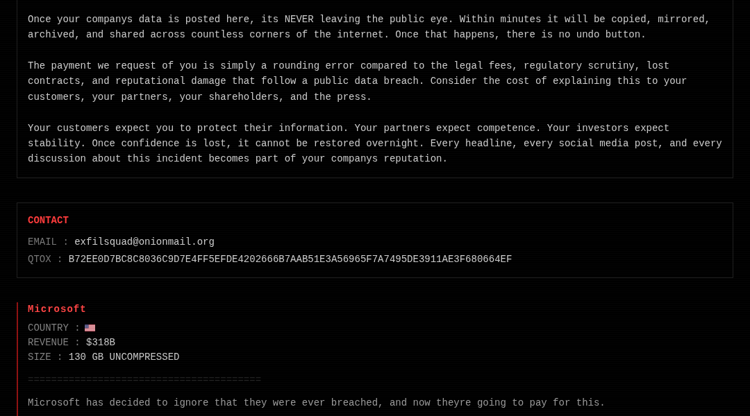 Leak screenshot for Unknown Municipal/CRM Entity 1
