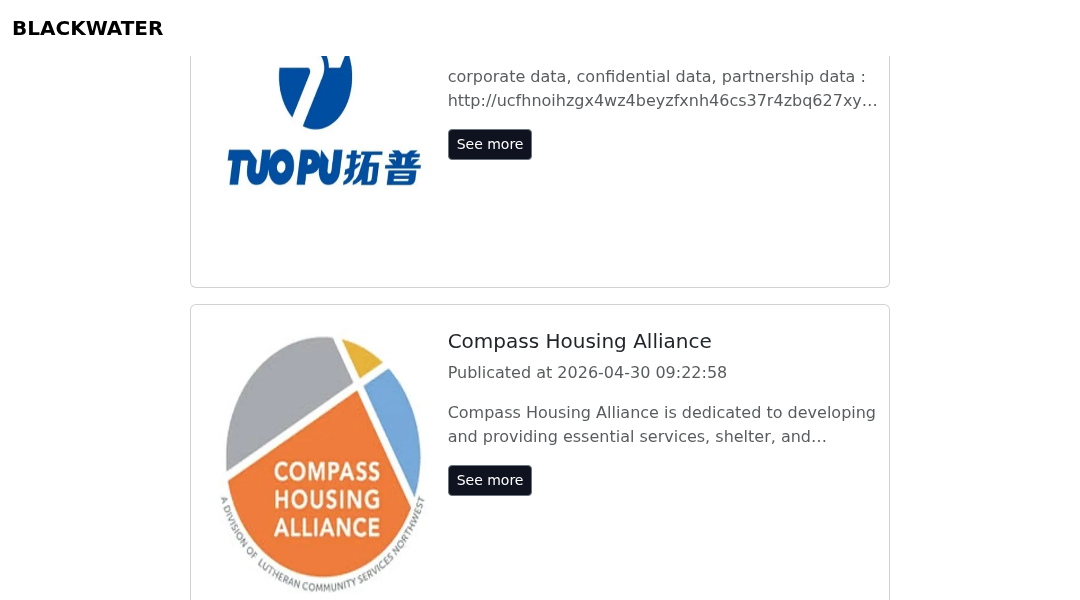 Leak screenshot for Compass Housing Alliance