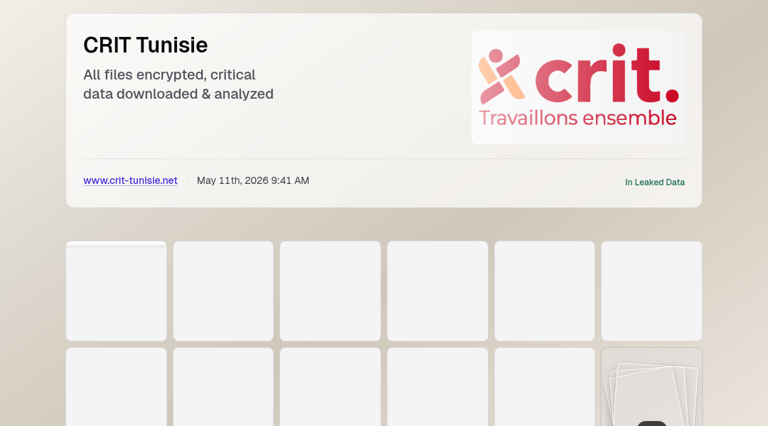 Leak screenshot for CRIT Tunisie