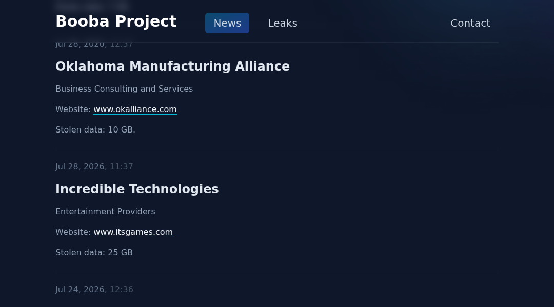 Leak screenshot for IT Services and IT Consulting