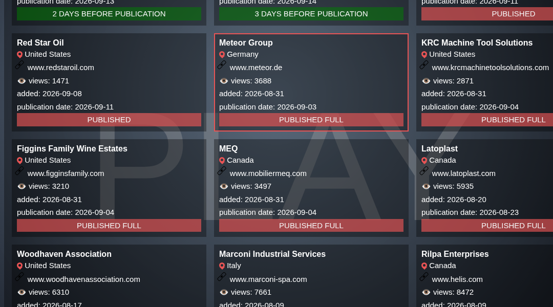 Leak screenshot for Grunthal Welding & Supplies