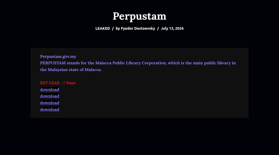 Leak screenshot for Perpustam