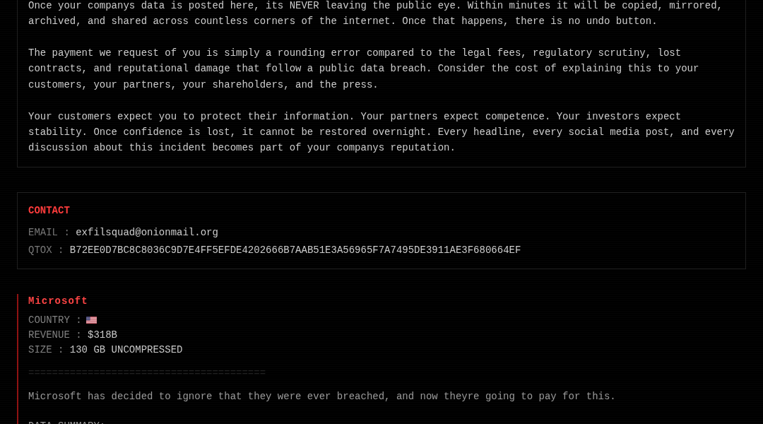 Leak screenshot for Unknown Municipal Government 1