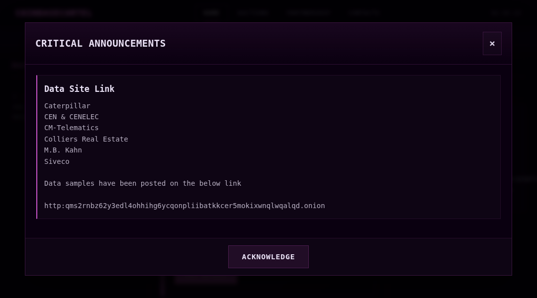 Leak screenshot for M.B. Kahn Construction Co.