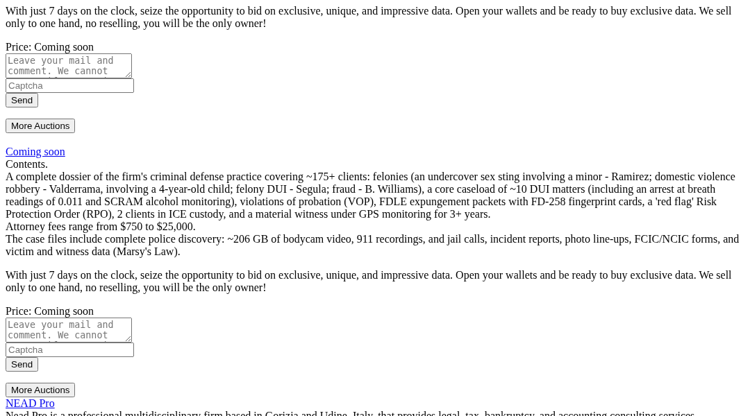 Leak screenshot for Criminal Defense Law Firm (unnamed)