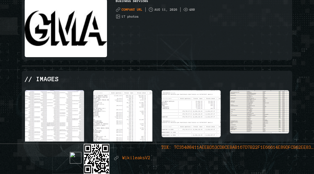 Leak screenshot for G.M.A. GRANDI MARCHE AUTOMOBILI - S.R.L