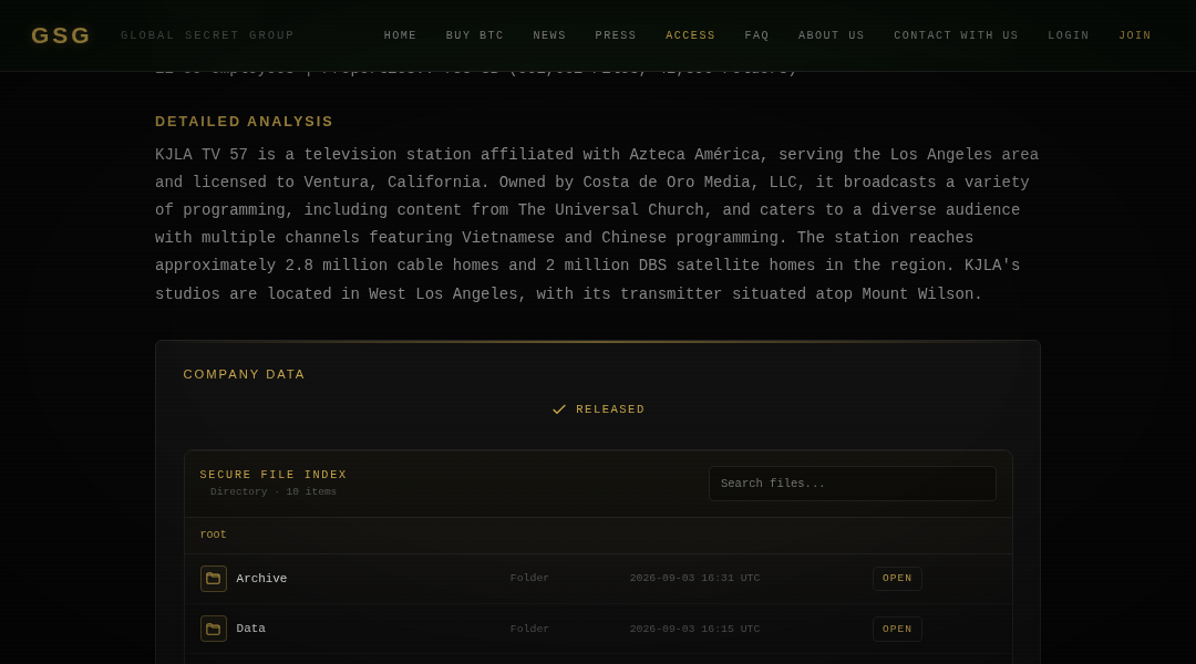 Leak screenshot for KJLA TV 57