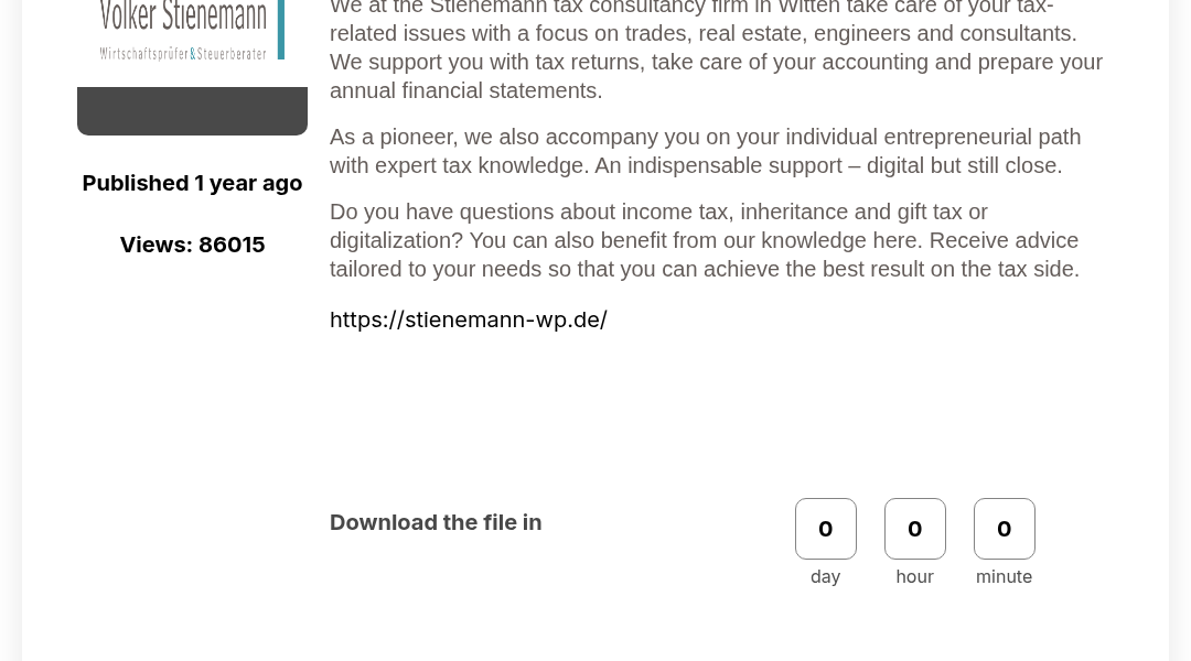 Leak screenshot for Stienemann Tax Consultancy