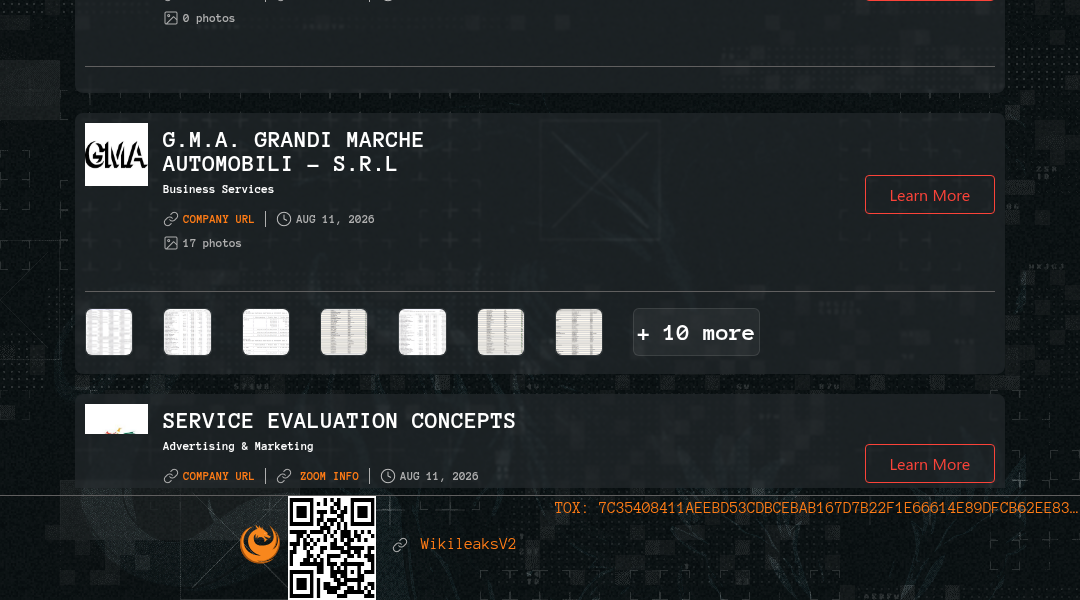 Leak screenshot for G.M.A. GRANDI MARCHE AUTOMOBILI - S.R.L
