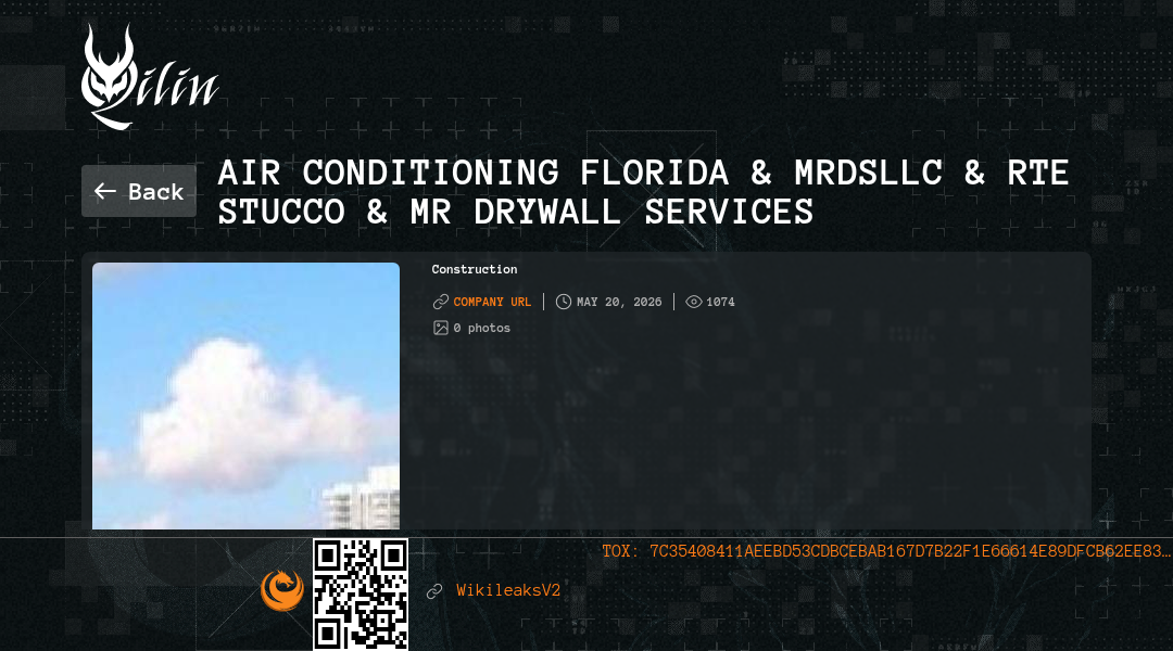 Leak screenshot for Air Conditioning Florida & Mrdsllc & RTE Stucco & MR Drywall Services
