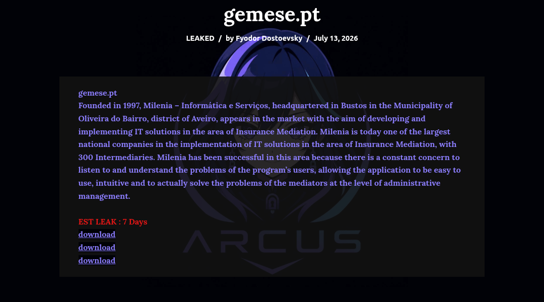 Leak screenshot for gemese.pt