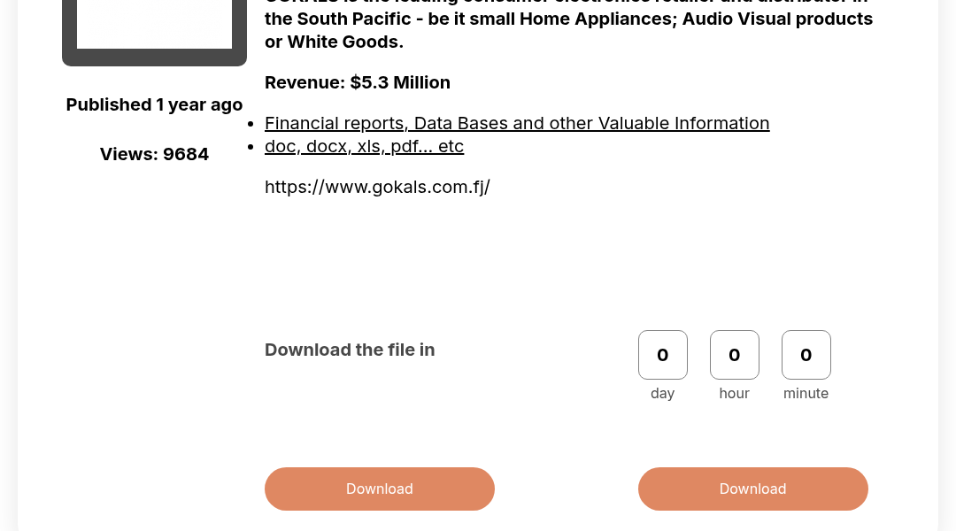 Leak screenshot for Gokals