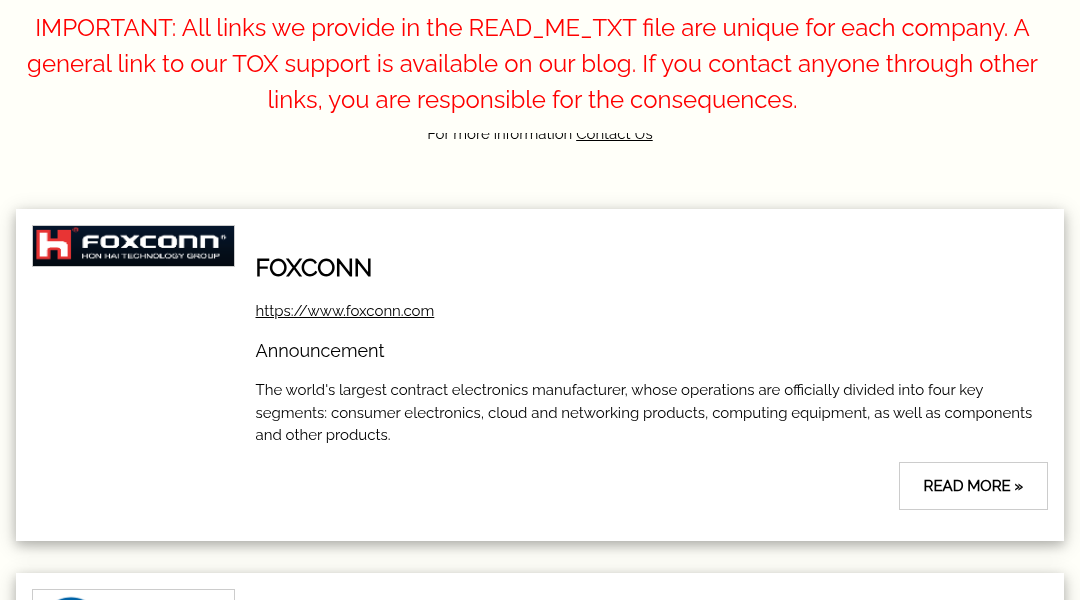 Leak screenshot for PCCA