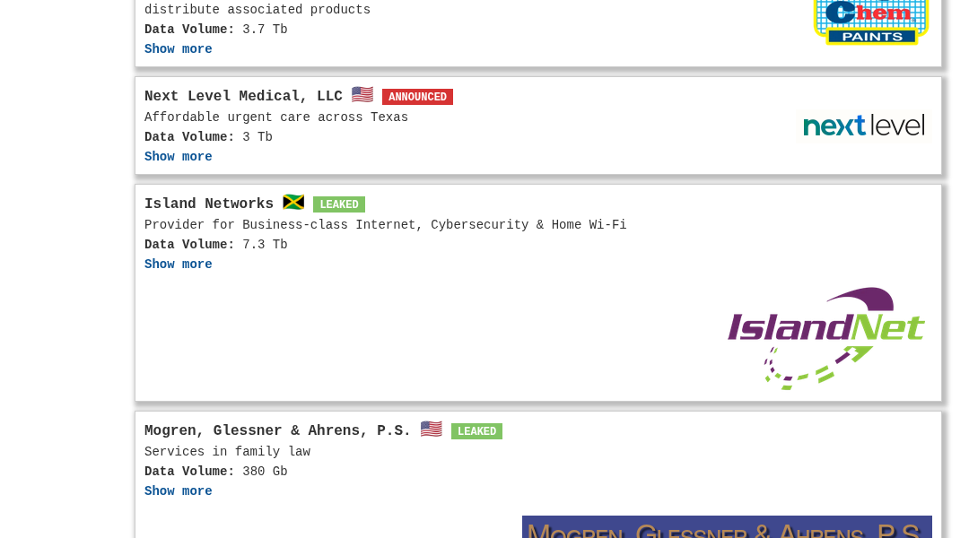 Leak screenshot for Unknown Urgent Care Provider
