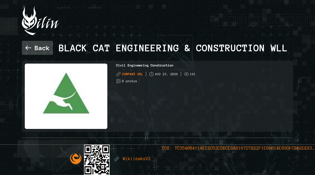 Leak screenshot for Black Cat Engineering & Construction WLL