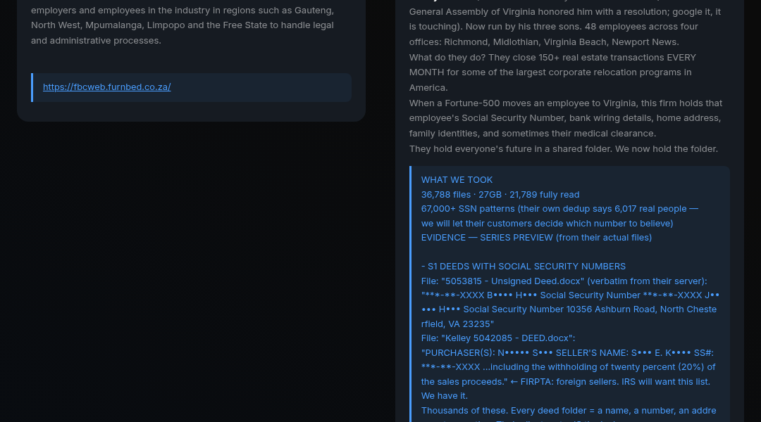 Leak screenshot for Shaheen Law Group PLC