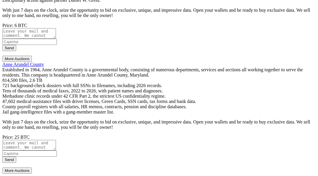 Leak screenshot for Anne Arundel County