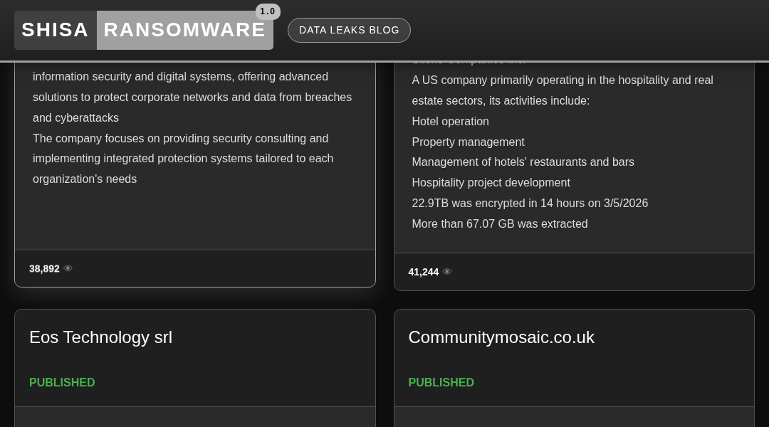 Leak screenshot for Sileno Companies Inc.