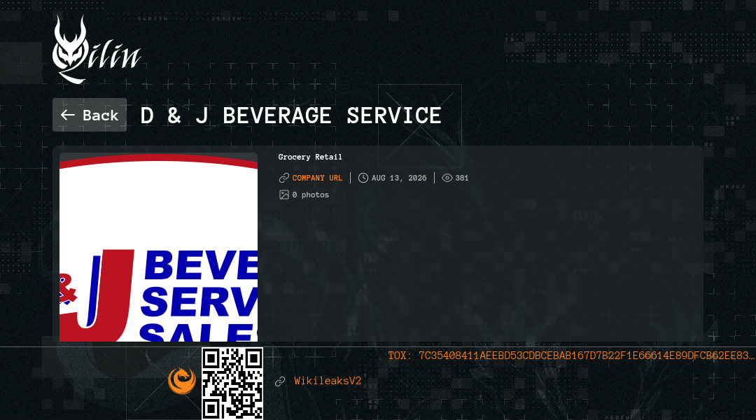 Leak screenshot for D & J Beverage Service