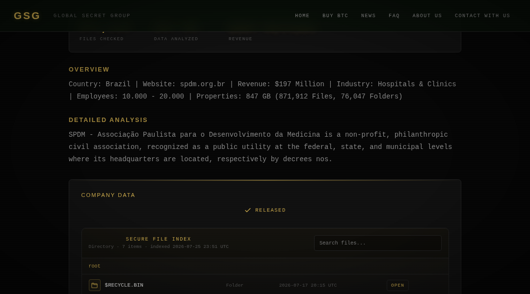 Leak screenshot for SPDM - Associação Paulista para o Desenvolvimento da Medicina