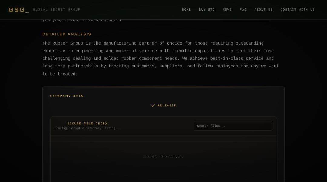 Leak screenshot for The Rubber Group
