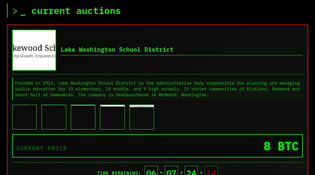 Leak screenshot for Lake Washington School District