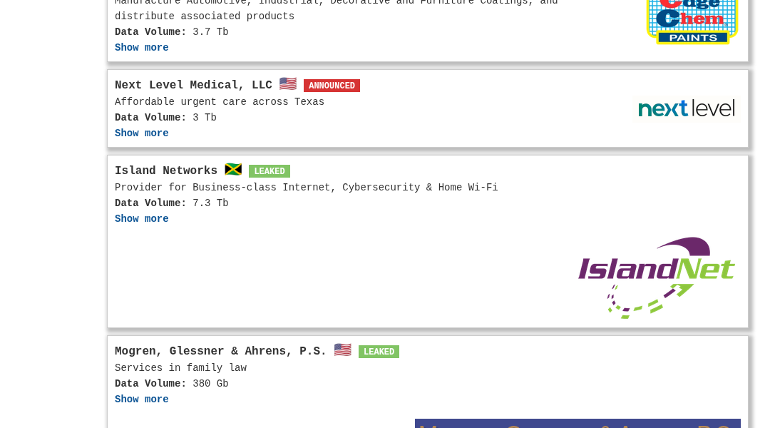 Leak screenshot for Versatile technology company