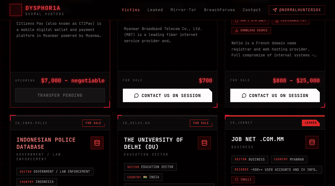 Leak screenshot for Citizens Pay (CTZPay)