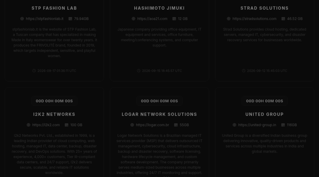 Leak screenshot for IT services company (web/software/payment)