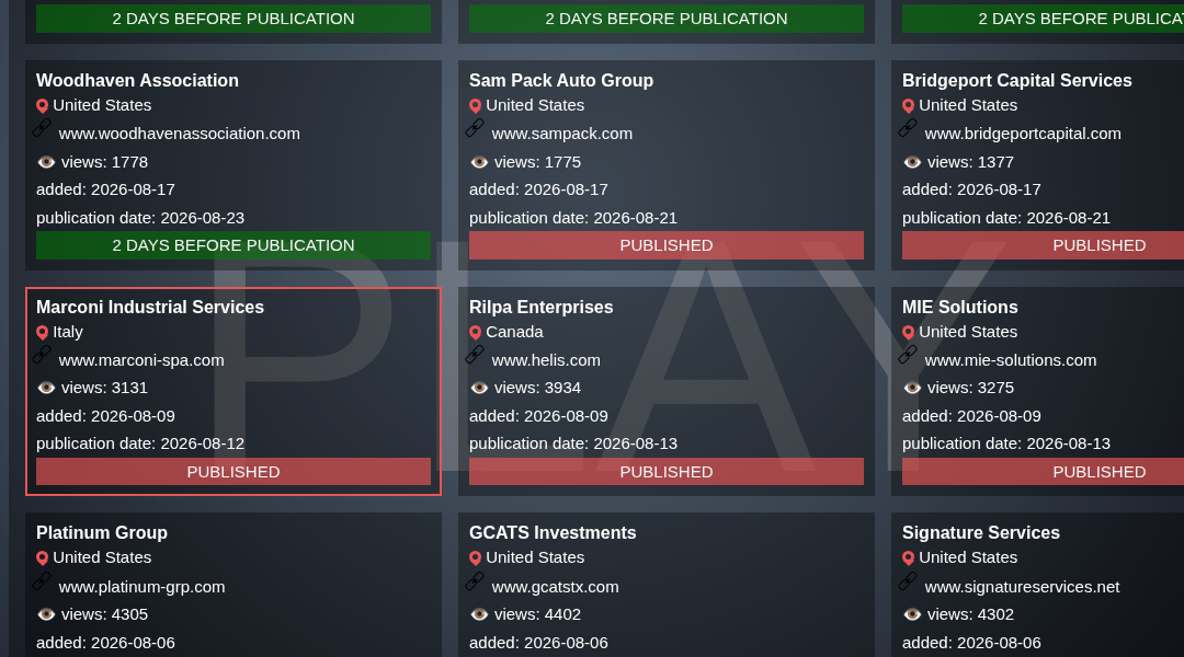 Leak screenshot for Be Media