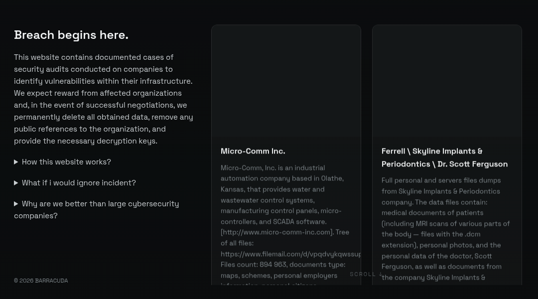 Leak screenshot for Skyline Implants & Periodontics (Dr. Scott Ferguson)