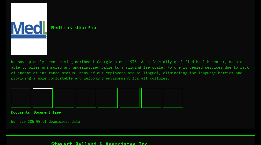Leak screenshot for Northeast Georgia Federally Qualified Health Center