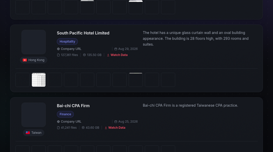 Leak screenshot for ITC Properties Group Limited